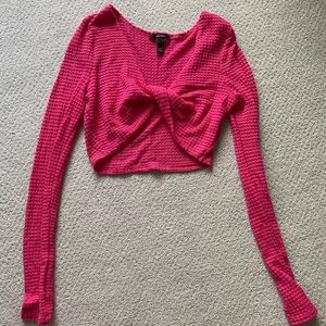 Hot pink cropped sweater!